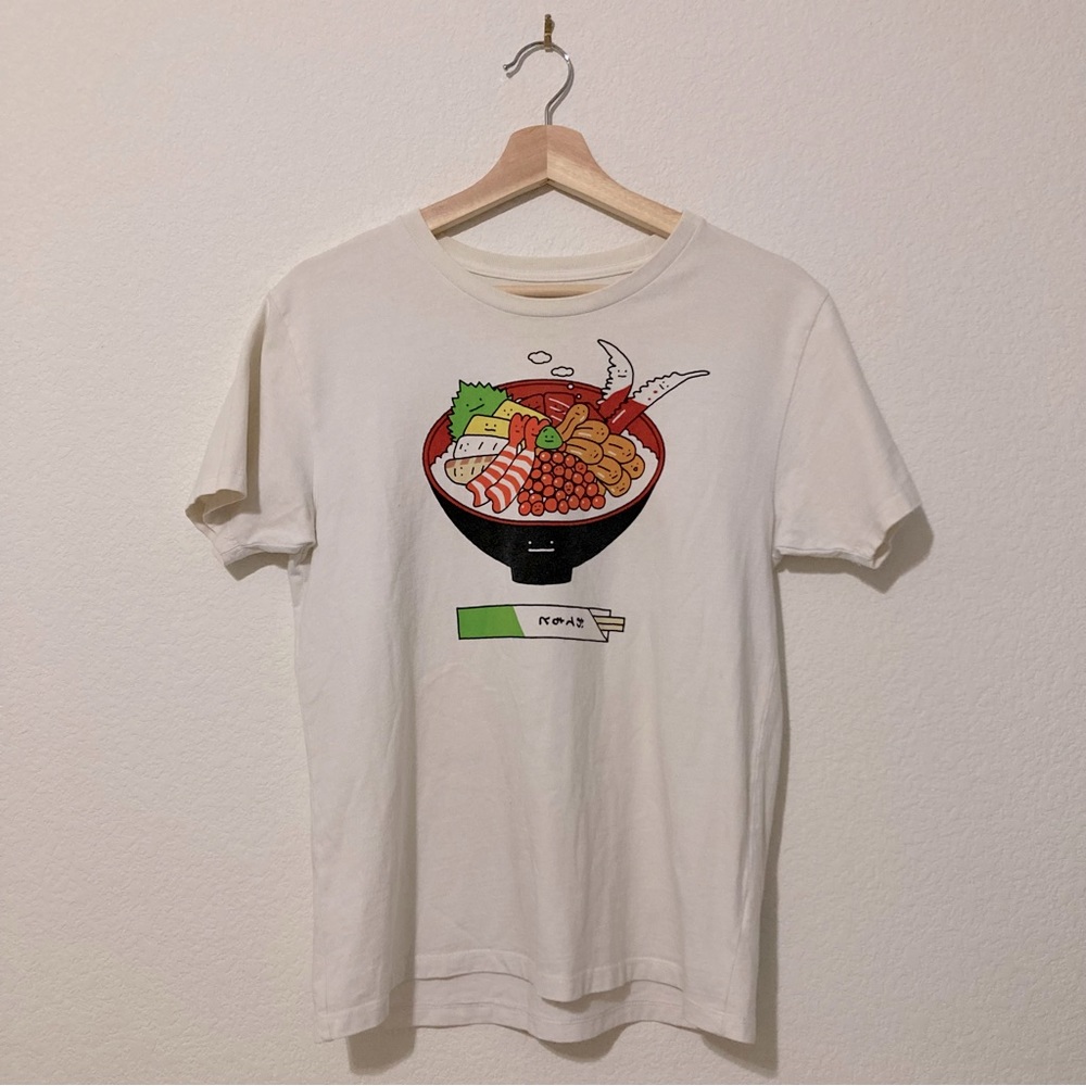 Graniph Seafood Bowl Graphic T-Shirt (S Size - White)